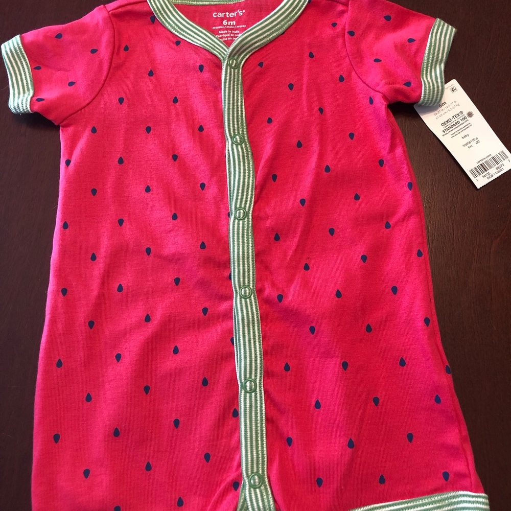 NWT Carters 6 mo watermelon romper